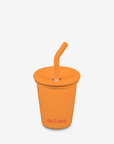10oz (295ml) Kid's Cup with Straw Lid (Flame Orange)
