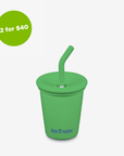 10oz (295ml) Kid's Cup with Straw Lid (Vibrant Green)