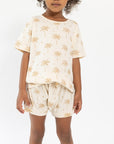 cream Oasis moon elasticated shorties by Bam Loves Boo
