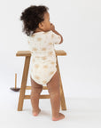 Oasis Palm Tree cream baby onesie by Bam Loves Boo