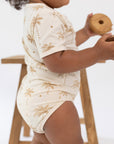 Oasis Palm Tree cream baby onesie by Bam Loves Boo