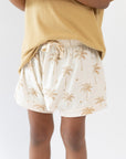 cream Oasis moon elasticated shorties by Bam Loves Boo