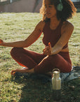 12oz (355ml) Rise Reflect Insulated Water Bottle with Bamboo Cap (Brushed Stainless)
