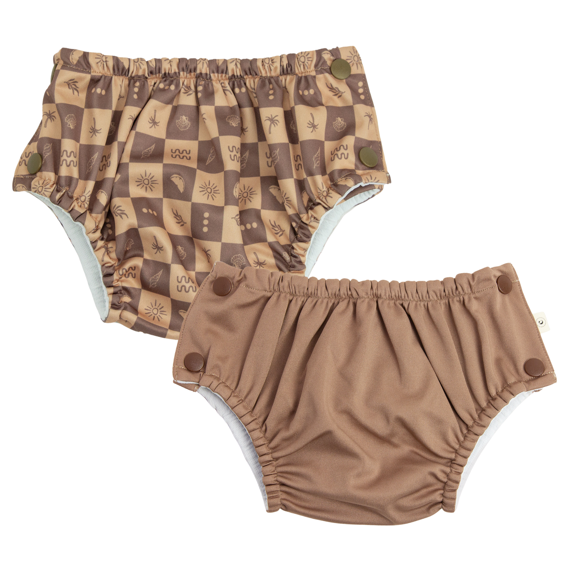 2 Pack of Swim Nappies | Island + Cocoa - Large 11-13kg