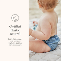 EcoNaps Reusable Swim Nappy 2 Pack - Sophie La Girafe Olive Leaf - Medium 7-11kg