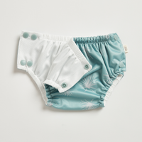 EcoNaps Reusable Swim Nappy 2 Pack - Aqua Palms- Small 4-7kg