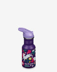 12 oz (355ml) Kid's Classic Water Bottle with Flip Seal Sport Cap (Leaping Unicorns Purple)