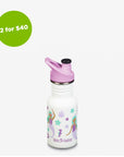 12oz (355ml) Classic Kid's Water Bottle with Sport Cap (Mermaids)