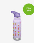 12oz (355ml) Kid's Classic Insulated Water Bottle with Flip Seal Sport Cap (Ice Cream Purple)