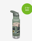 12oz (355ml) Kid's Classic Insulated Water Bottle with Flip Seal Sport Cap (Mountain Scape)