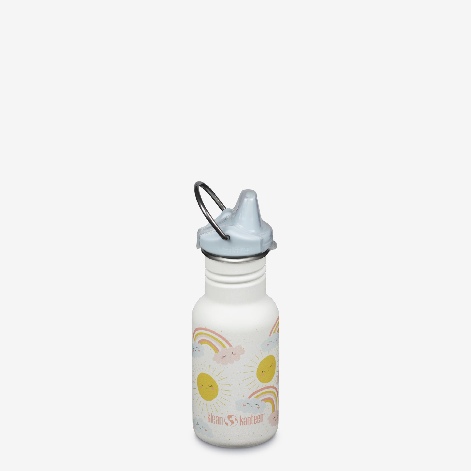 12oz (355ml) Classic Kid's Sippy Bottle Rainbows White