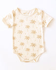 Oasis Palm Tree cream baby onesie by Bam Loves Boo