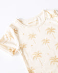 Oasis Palm Tree cream baby onesie by Bam Loves Boo