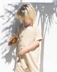 Striped Bamboo and organic cotton Fleece jumpsuit by Bam Loves Boo