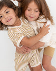 Striped Bamboo and organic cotton Fleece jumpsuit by Bam Loves Boo