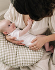 Organic Nursing Pillow Sage + Cream Gingham