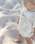 Hula Palm Leaves bamboo baby Jumpsuit