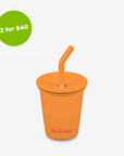 10oz (295ml) Kid's Cup with Straw Lid (Flame Orange)