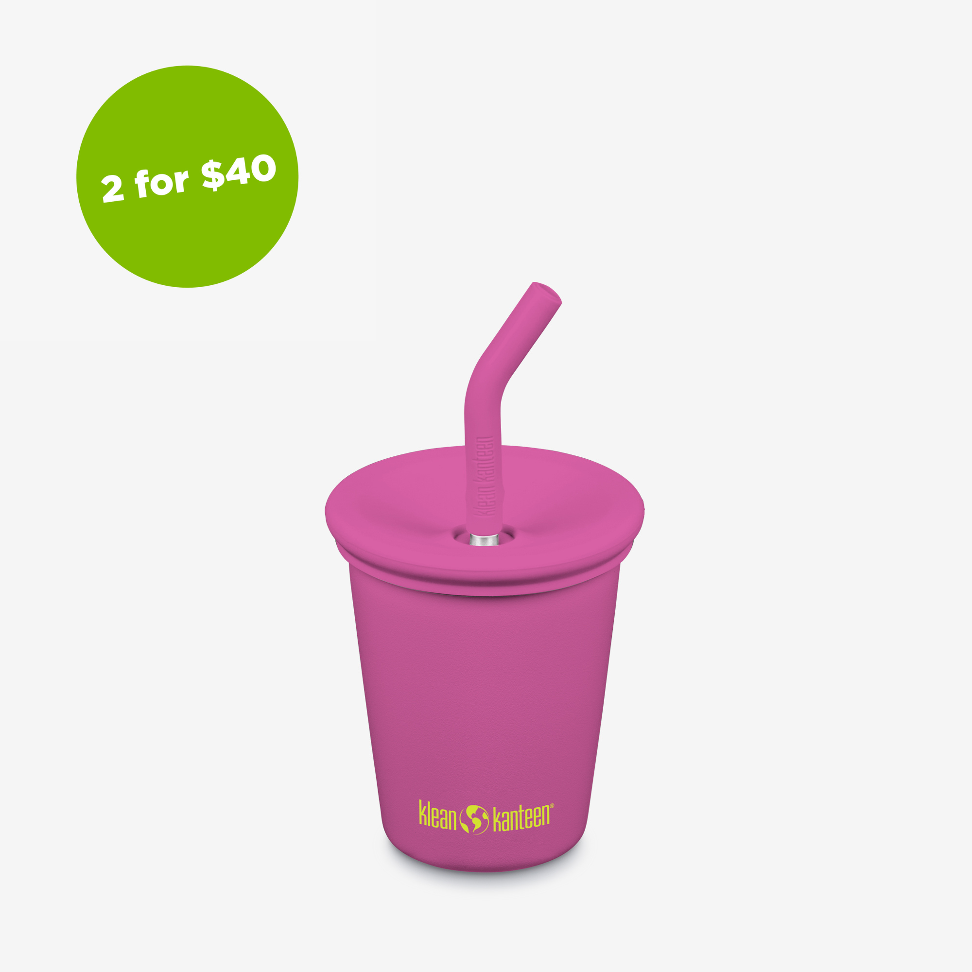 10oz (295ml) Kid's Cup with Straw Lid (Rose Violet)