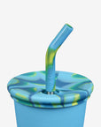 Kid's Cup Straw Lid 2-Pack (Blue Tie Dye)