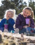 Kid's Cup Straw Lid 2-Pack (Blue Tie Dye)