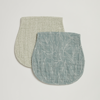 Willow / Herbal Burp Cloth Duo