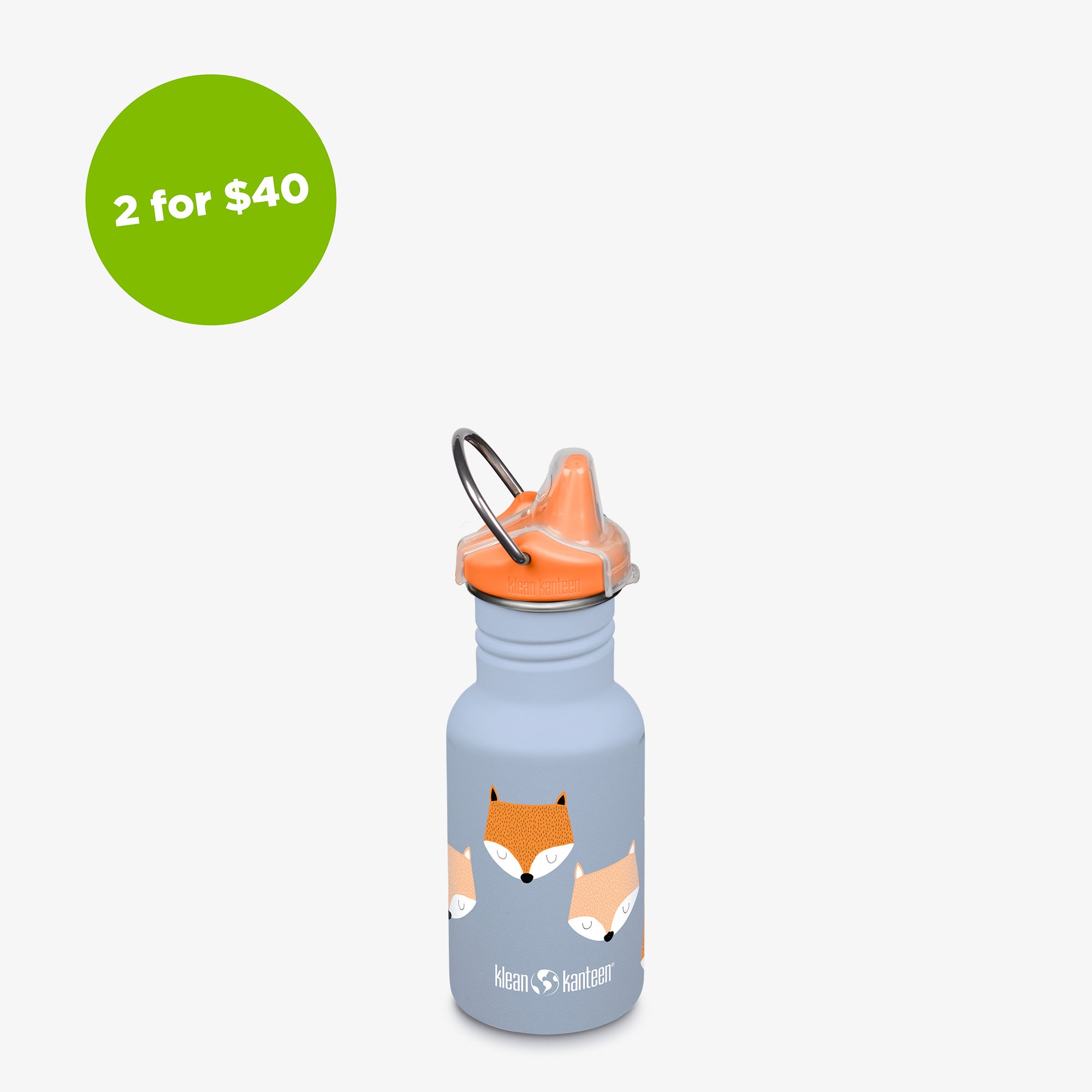 12oz (355ml) Kid's Classic Sippy Bottle (Foxes)
