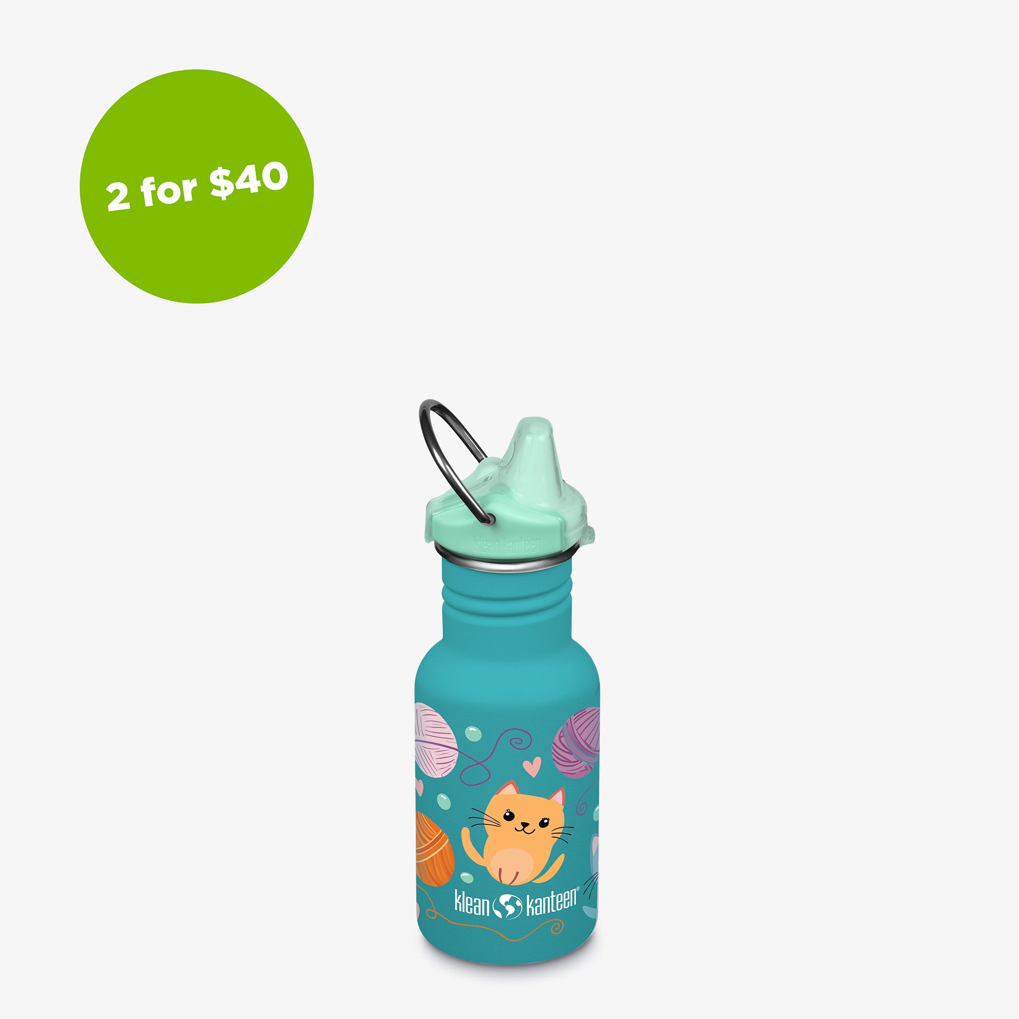 12oz (355ml) Kid's Classic Sippy Bottle (Kittens)