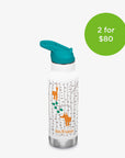 12oz (355ml) Kid's Classic Insulated Water Bottle with Flip Seal Sport Cap (Aspen Foxes)