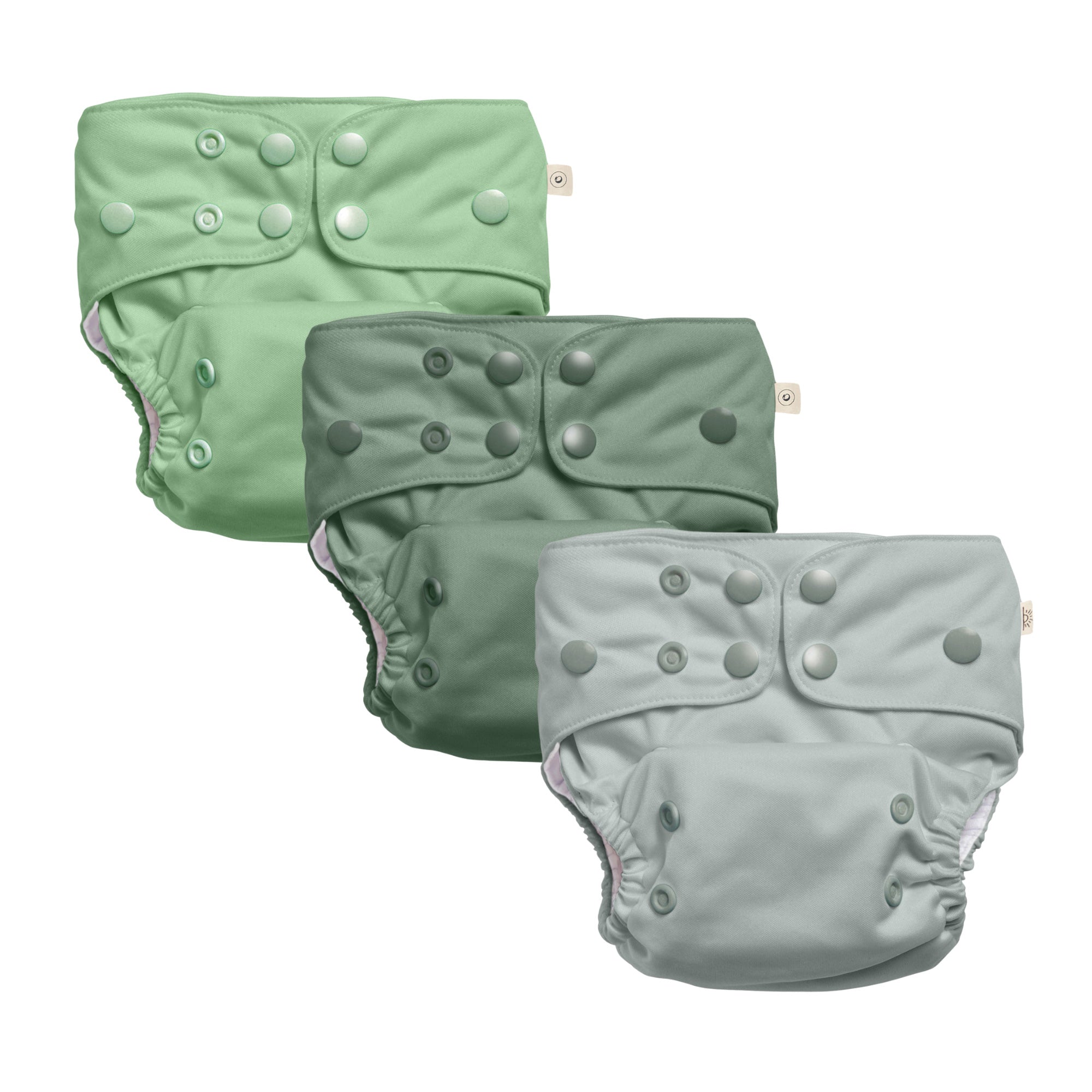 EcoNaps Reusable Eco Cloth Nappy 3 Pack Gender Neutral EcoNaps
