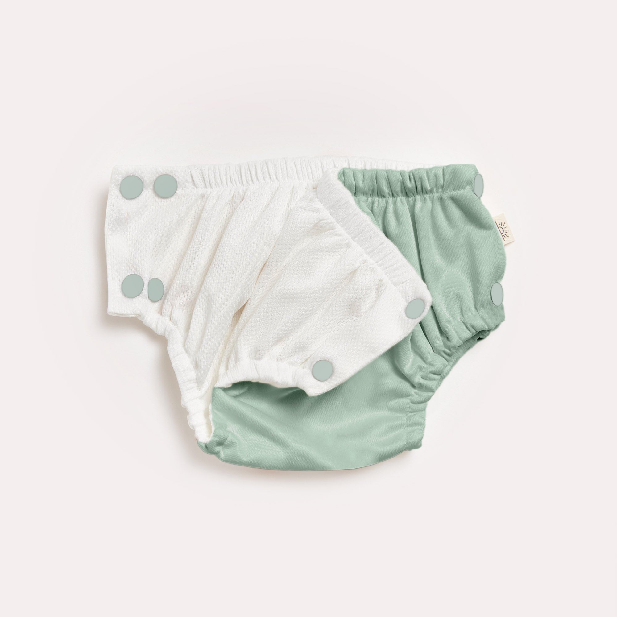 EcoNaps Reusable Swim Nappy 2 Pack - Mint - Large 11-13kg