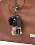 Leather Key Ring/ Bag Tassel – Blush