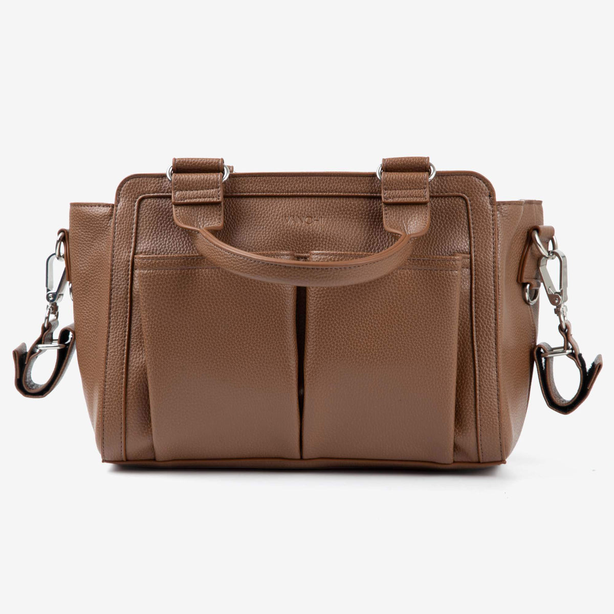 Amelia Pram Caddy - Pebbled Tan