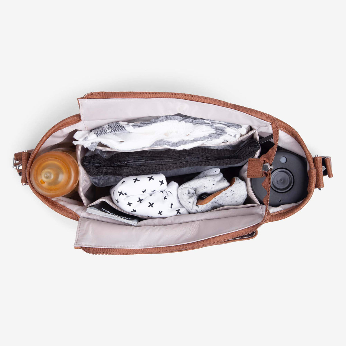 Billie Pram Caddy - Pebbled Tan