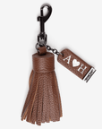 Leather Key Ring/ Bag Tassel – Tan