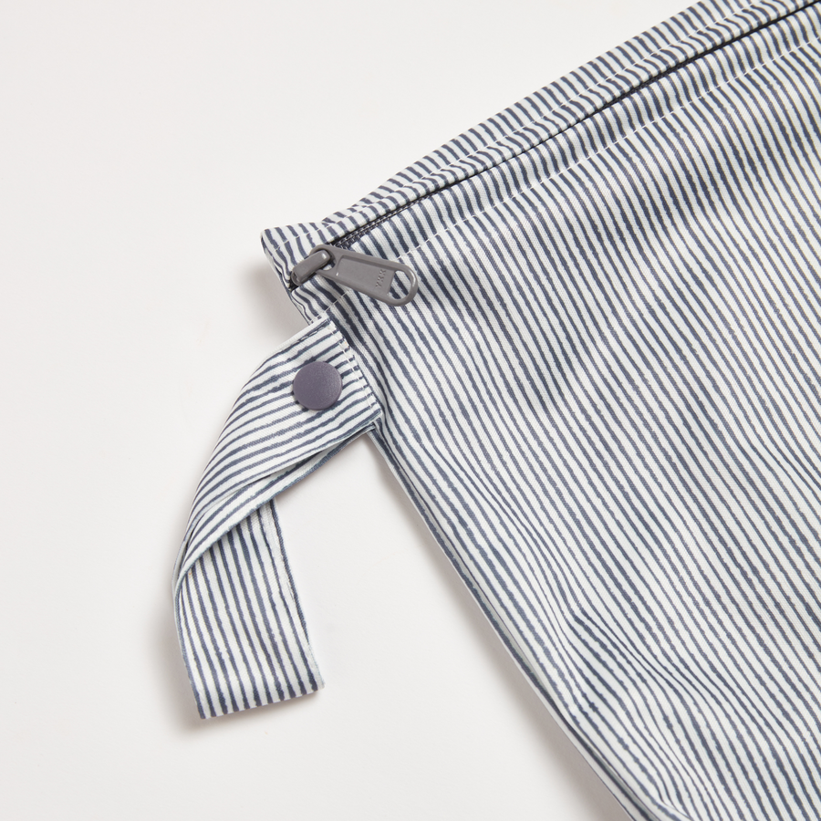 Indigo Pinstripe Small Wet Bag