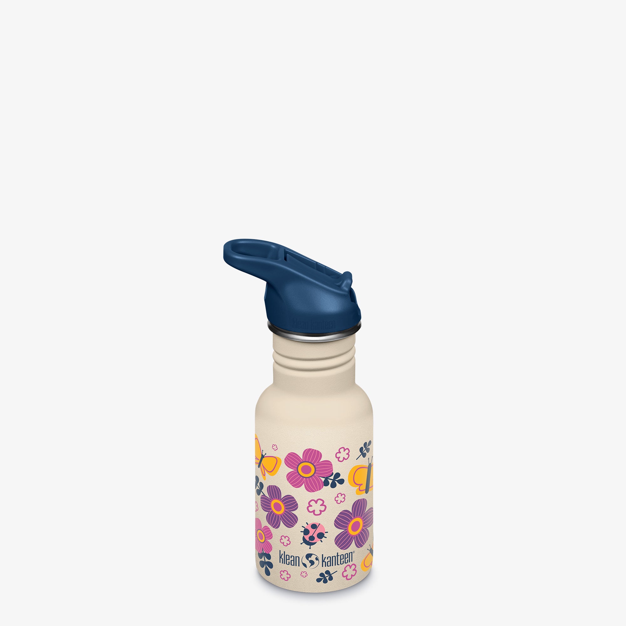 12oz (355ml) Classic Kid's Water Bottle with Flip Seal Sport Cap (Butterflies)