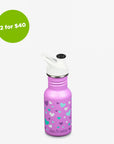 12oz (355ml) Classic Kid's Water Bottle with Sport Cap (Orchid Hearts)
