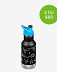 12oz (355ml) Kid's Classic Insulated Water Bottle with Sport Cap (Paper Dinos)