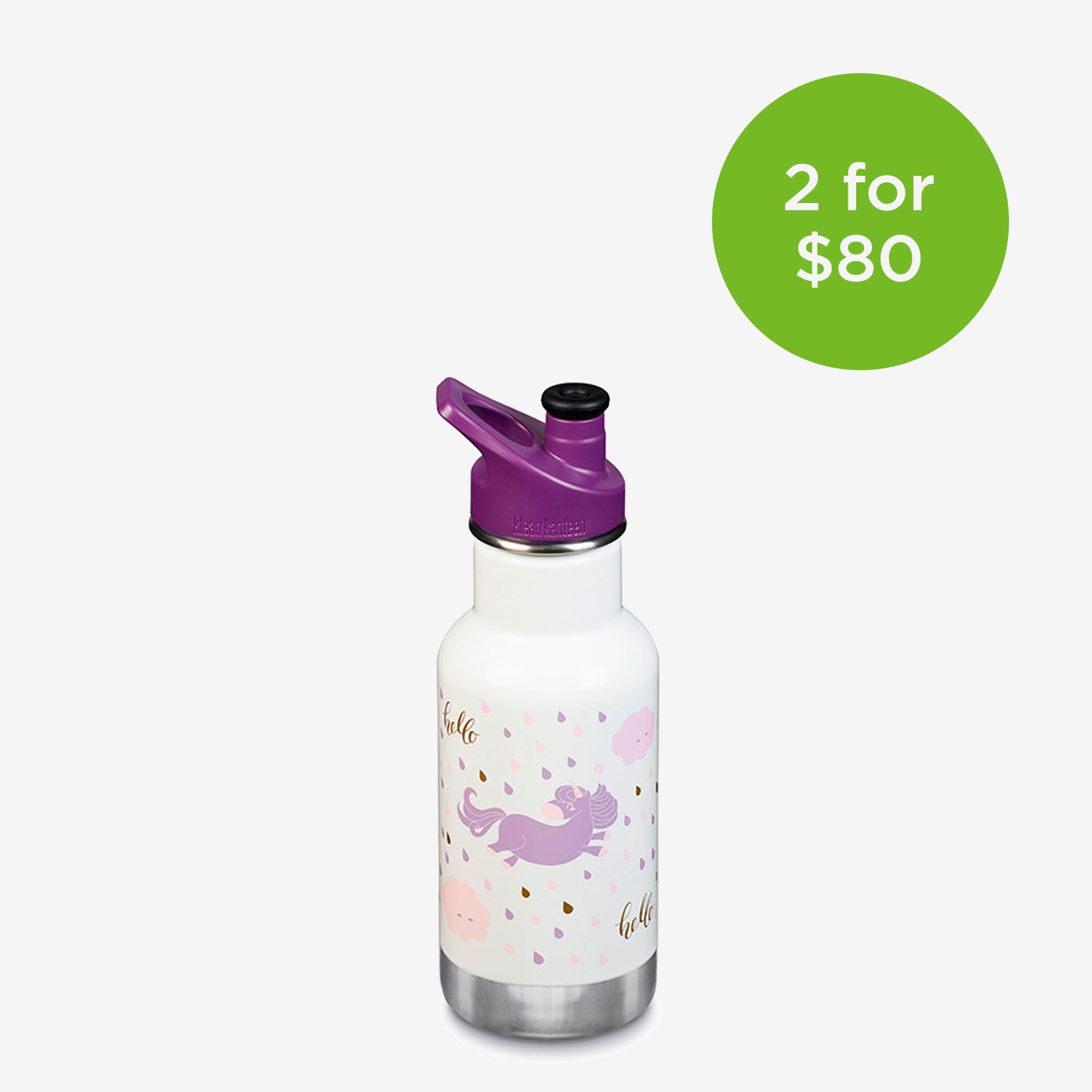 12oz (355ml) Kid's Classic Insulated Water Bottle with Sport Cap (Unicorn Leap)