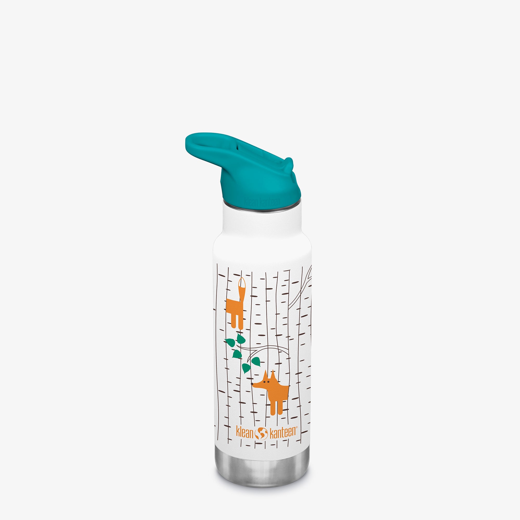 12oz (355ml) Kid's Classic Insulated Water Bottle with Flip Seal Sport Cap (Aspen Foxes)