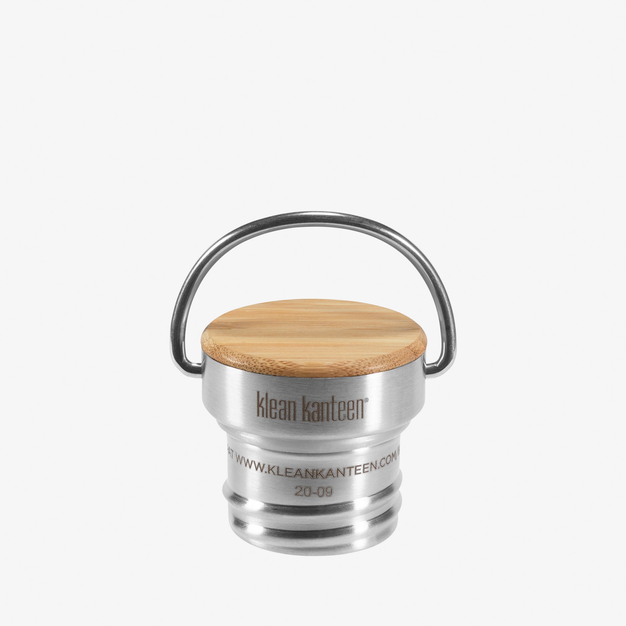12oz (355ml) Rise Reflect Insulated Water Bottle with Bamboo Cap (Brushed Stainless)