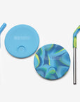 Kid's Cup Straw Lid 2-Pack (Blue Tie Dye)