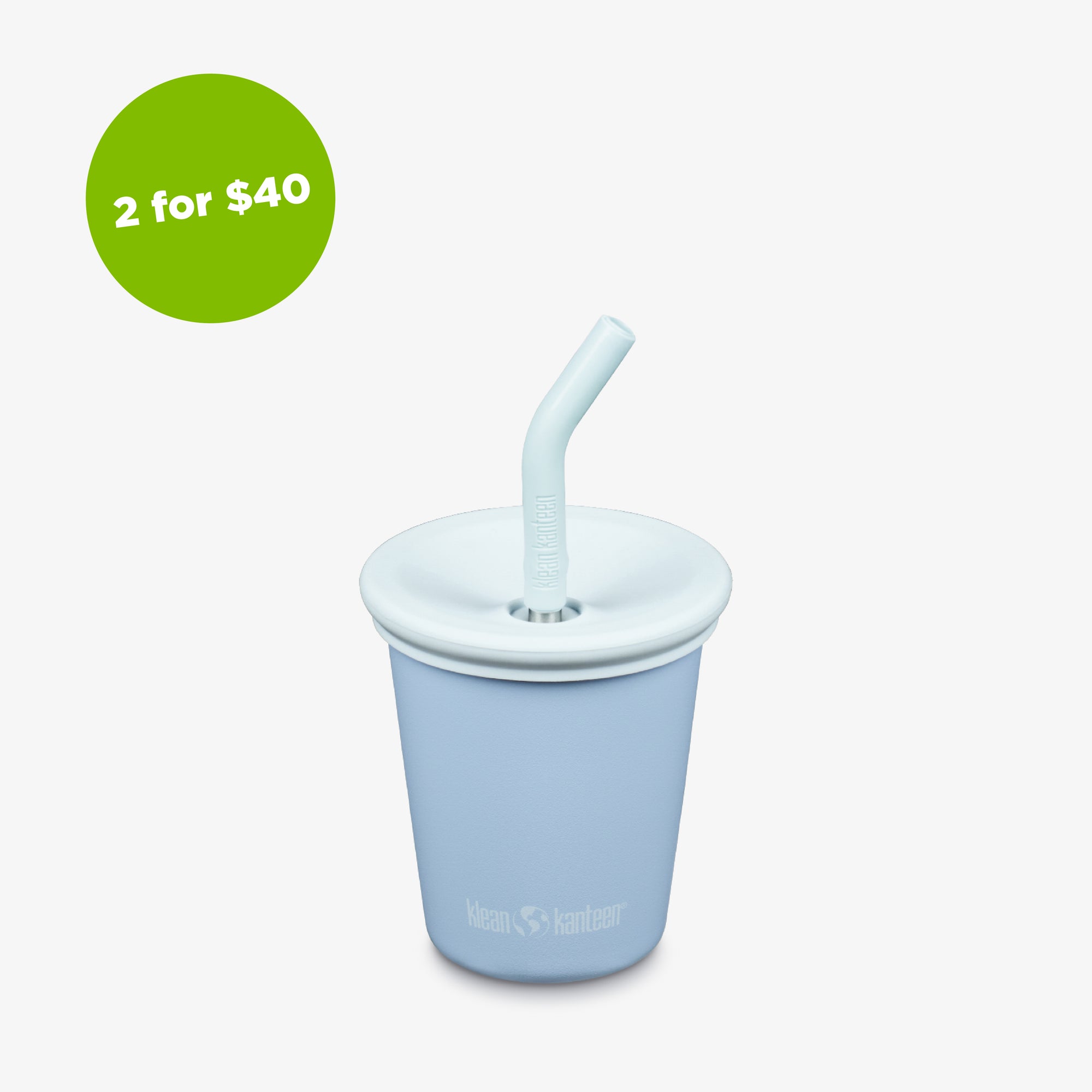 10oz (295ml) Kid's Cup with Straw Lid (Clear Sky)