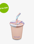 10oz (295ml) Kid's Cup with Straw Lid (Peach Parfait)