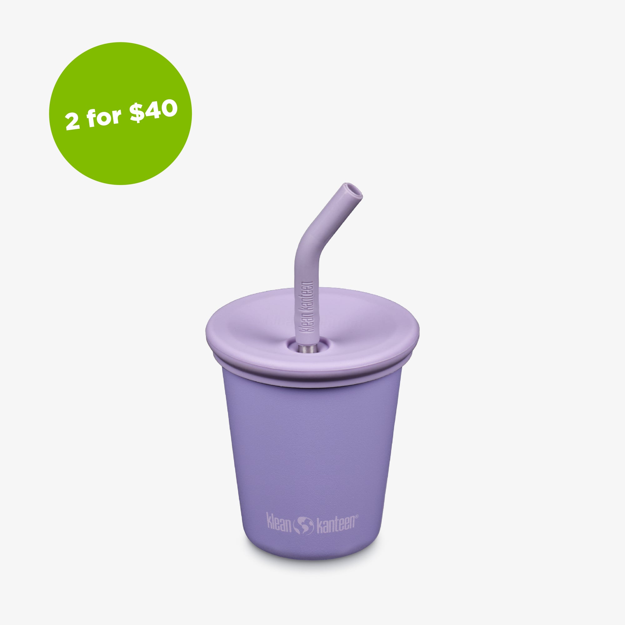10oz (295ml) Kid's Cup with Straw Lid (Paisley Purple)
