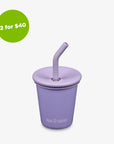 10oz (295ml) Kid's Cup with Straw Lid (Paisley Purple)