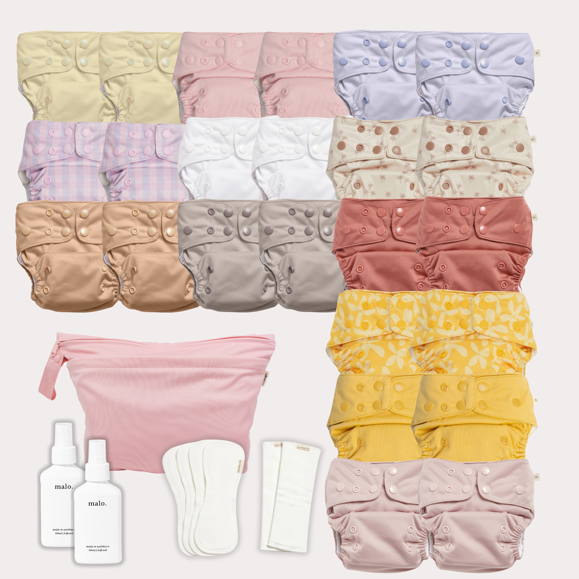 Full Time Cloth Bundle - Pinks & Yellows