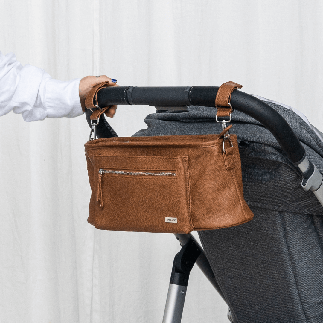 Billie Pram Caddy - Pebbled Tan