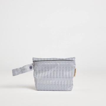 Indigo Pinstripe Small Wet Bag